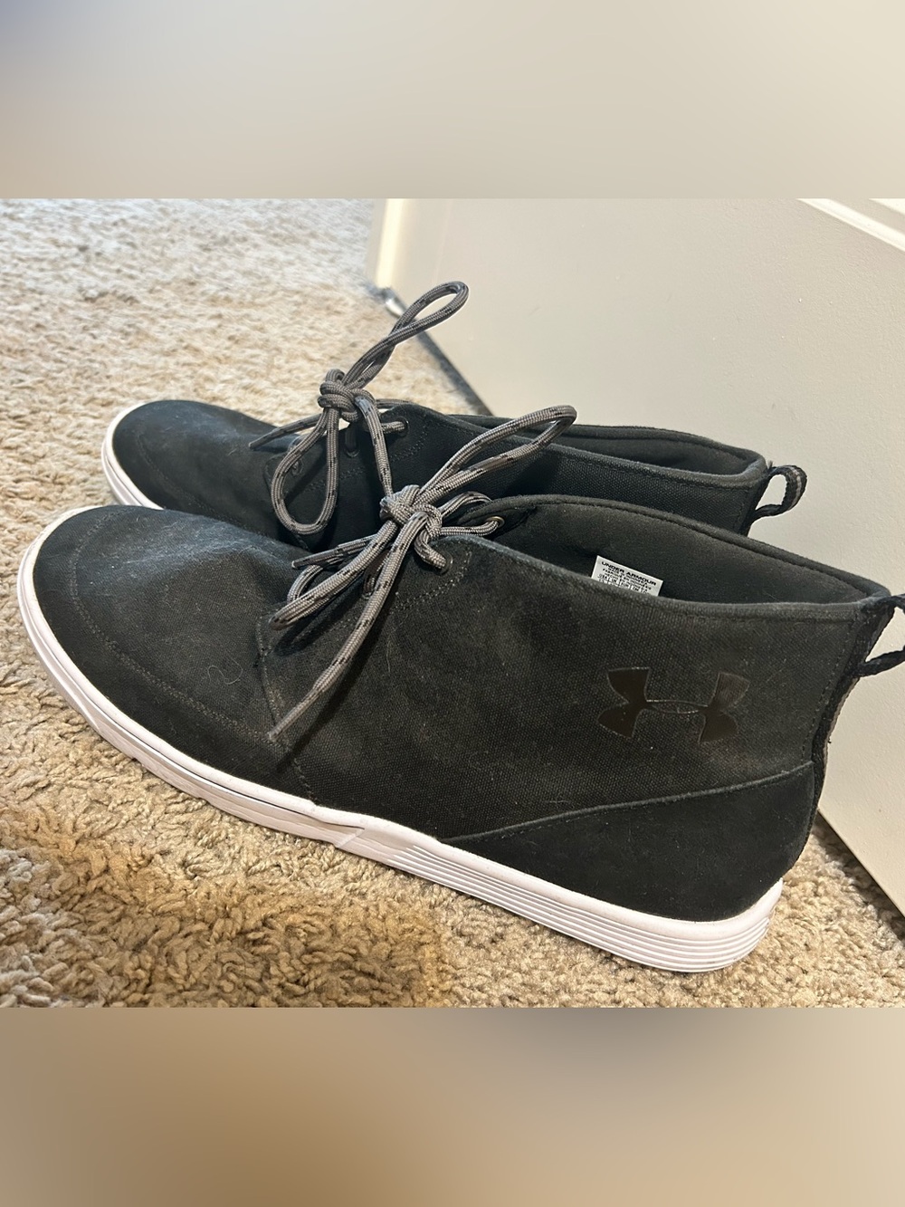 Under Armour Men's Black Chukka Boots with White Sole